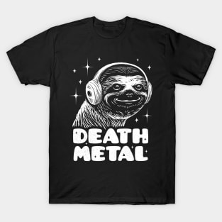 Death Metal Gift - Funny Sloth Death Metal Fan T-Shirt